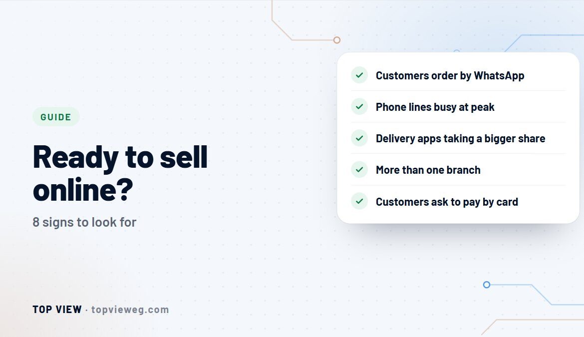 A checklist of signs a business is ready to sell online